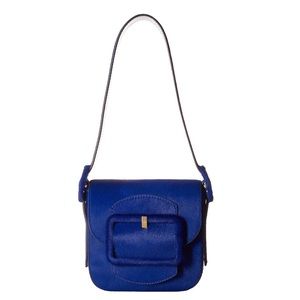 Tory Burch Sawyer Blue Calf Hair Mini Shoulder Bag